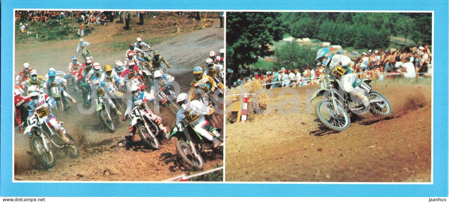 Motocross I - Riders in action - motorbike - racing motorsport - Czech Republic - unused - JH Postcards