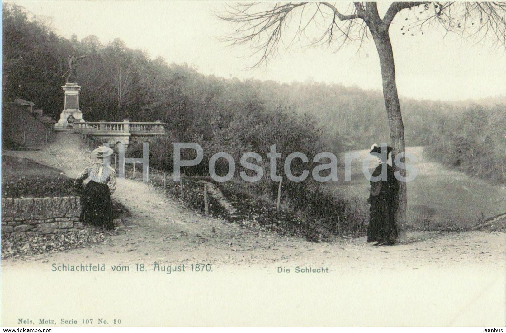 Schlachtfeld vom 18. August 1870 Die Schlucht - Franco-Prussian War - 30 - old postcard - France - unused - JH Postcards