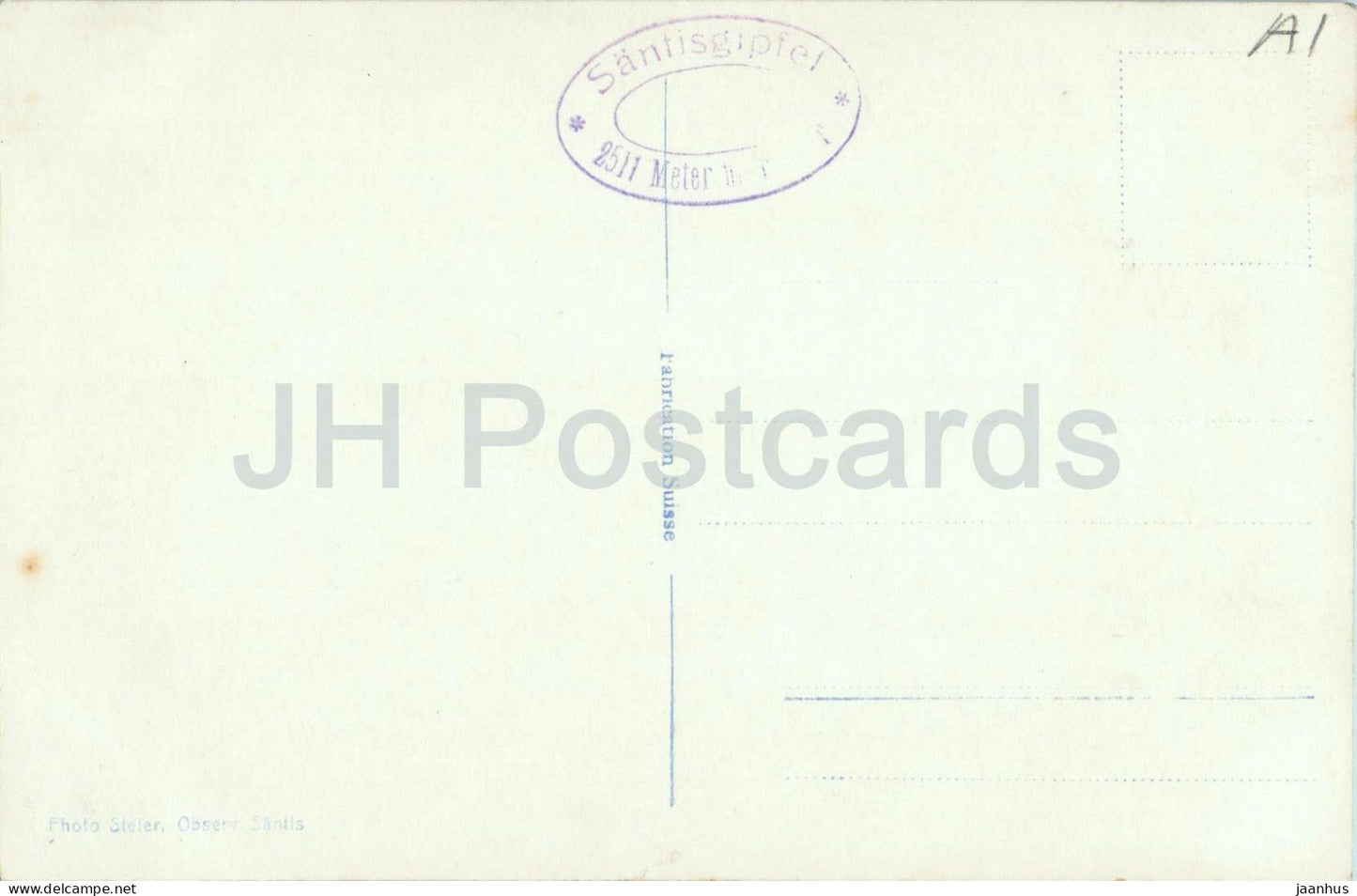 Megglisalp Santis 2504 m - montagnes - Alpes - 787 - ancienne carte postale - Suisse - non utilisée 