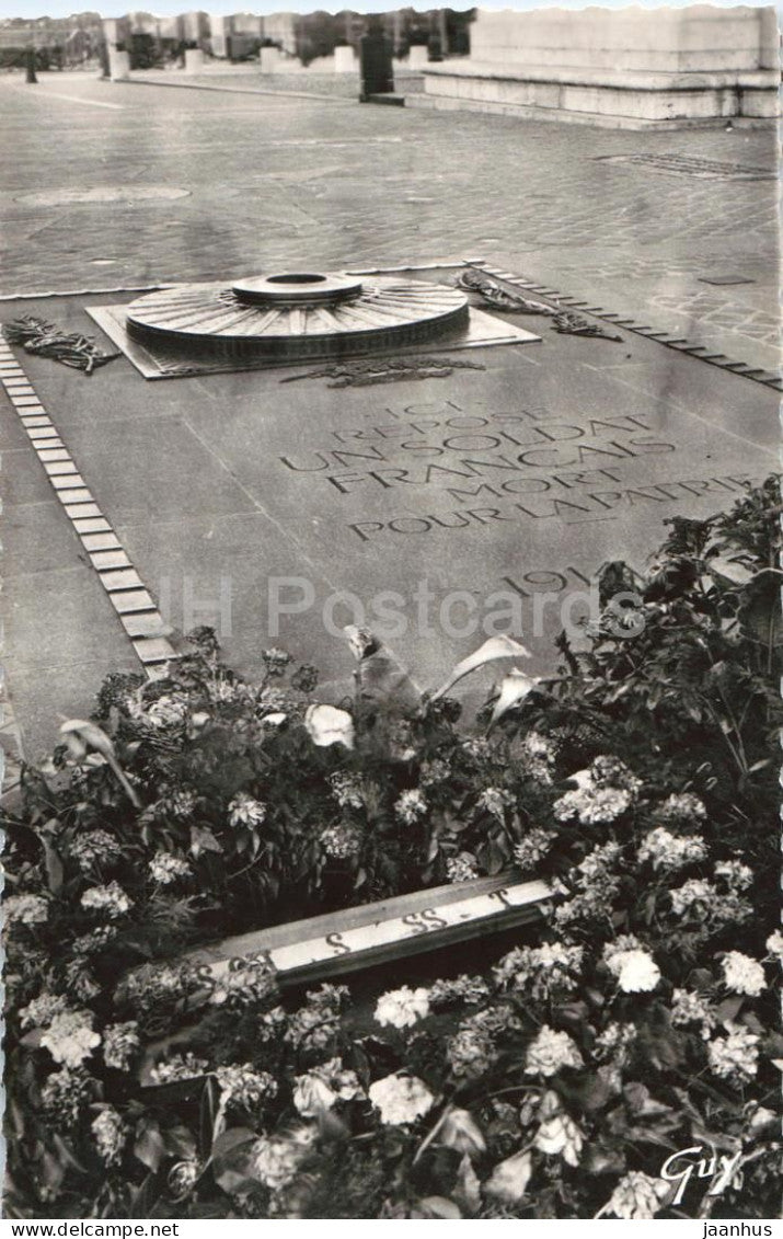 Paris - Arc de triomphe de l'Etoile - Tombeau du Soldat Inconnu Tomb of the Soldier 307 - old postcard - France - unused - JH Postcards