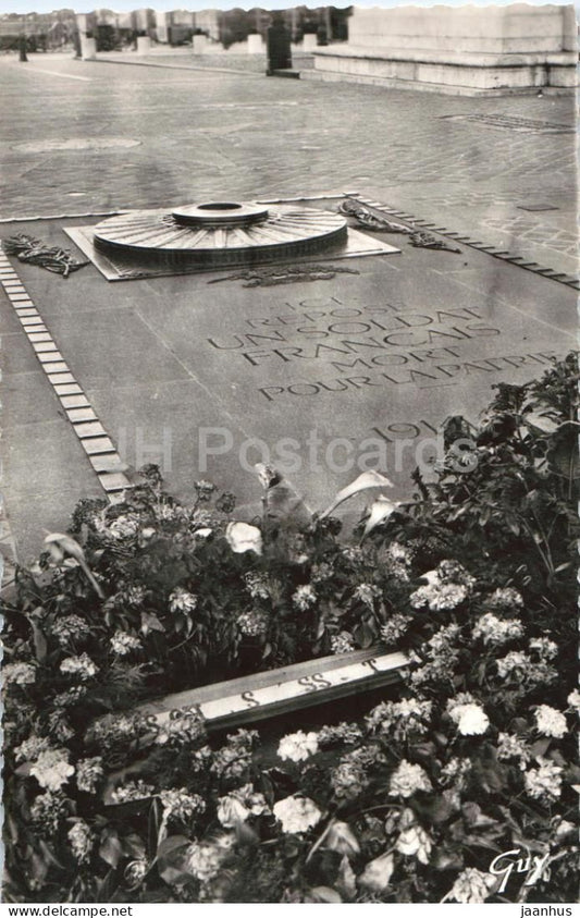 Paris - Arc de triomphe de l'Etoile - Tombeau du Soldat Inconnu Tomb of the Soldier 307 - old postcard - France - unused - JH Postcards