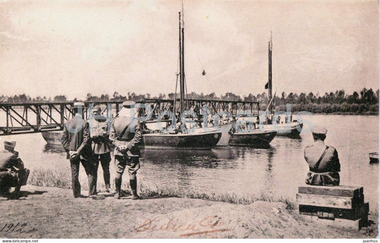 Hemiksem - Hemixem Pont militaire sur la Meuse - Military bridge over the Meuse military - old postcard - Belgium - used - JH Postcards