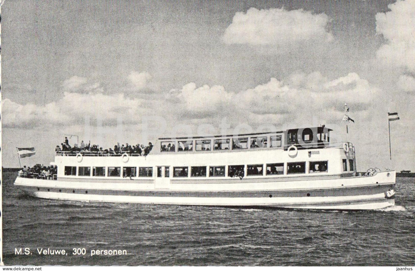 M.S. Veluwe 300 personen - passenger boat - ship - Zuiderzeewerken - old postcard - Netherlands - unused - JH Postcards