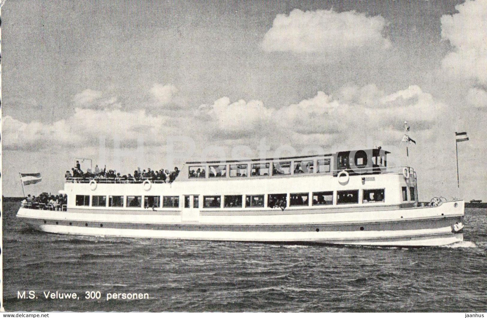 M.S. Veluwe 300 personen - passenger boat - ship - Zuiderzeewerken - old postcard - Netherlands - unused - JH Postcards