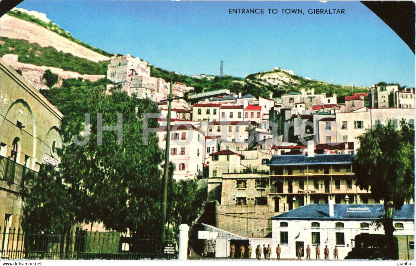 Gibraltar - Entrance to town - town view - houses - Valenrock Series - Gibraltar - unused - JH Postcards