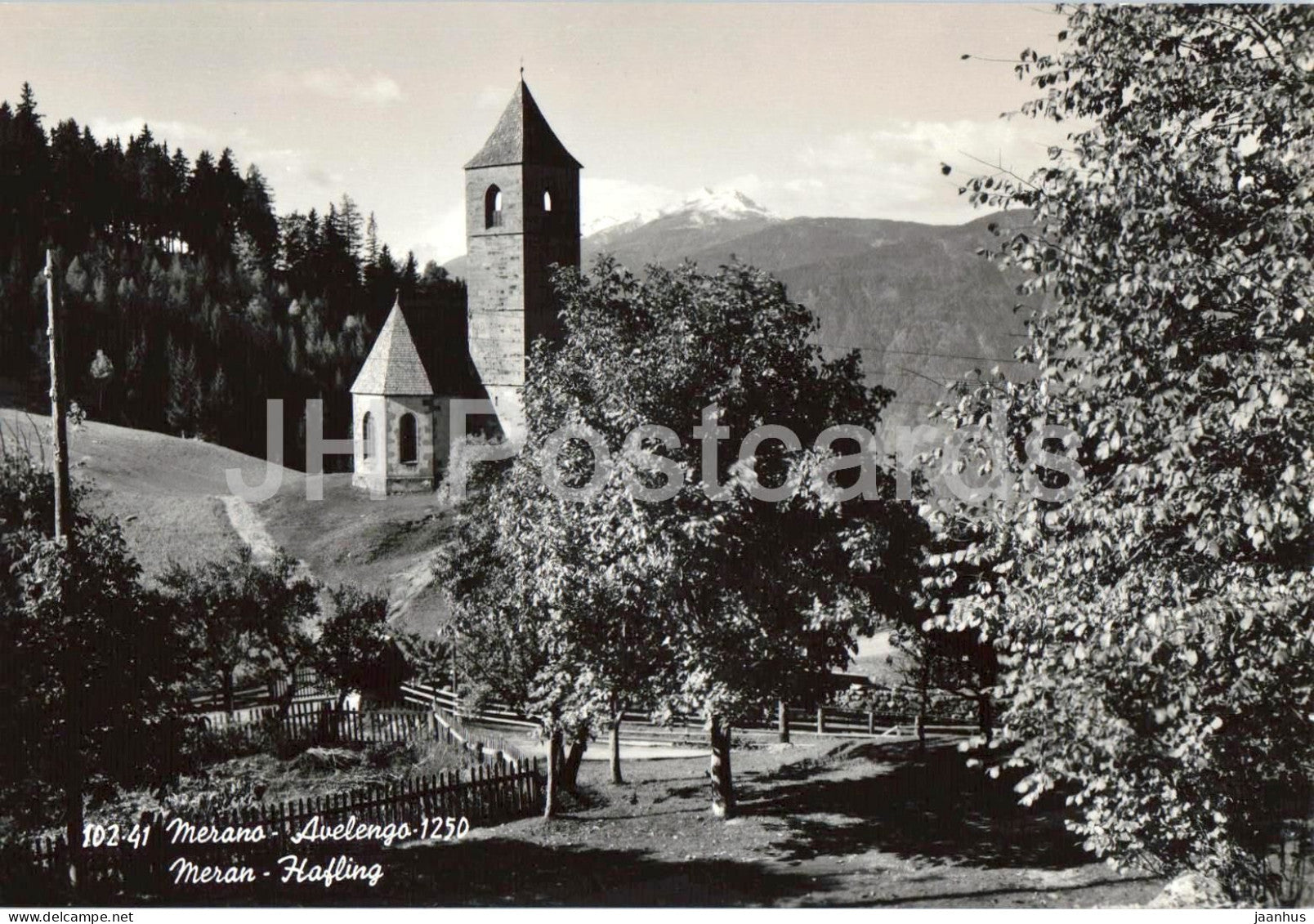 Merano - Avelengo 1250 - Chiesa - Meran - Hafling 1250 m - Church - 102-41 - old postcard - Italy - unused - JH Postcards
