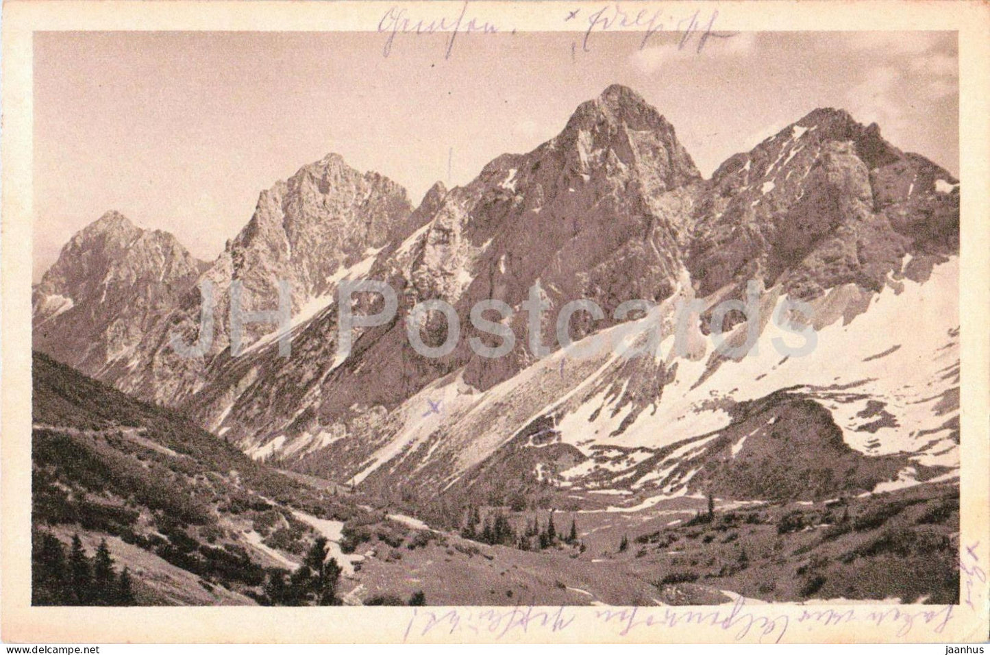 Reintal bei Fussen - Gernspitze - Kollenspitze Gimpel u. Rote Fluh - Tannheimergruppe - Germany - used - JH Postcards