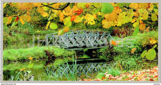 Aluksne - Aluksne Castle Park - bridge - Latvia - unused - JH Postcards