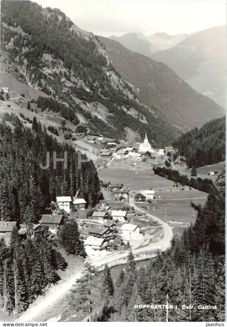 Hopfgarten i. Def. Osttirol - village - church - valley - mountains - 1964 - Austria - used - JH Postcards