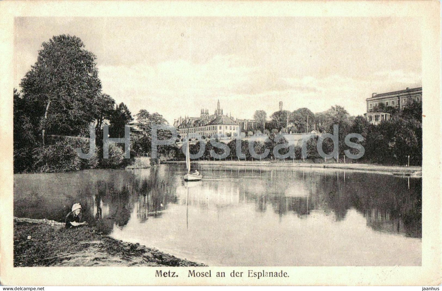 Metz - Mosel an der Esplanade - Passed as Censored - Third Army - military mail - old postcard - 1919 - France - used - JH Postcards