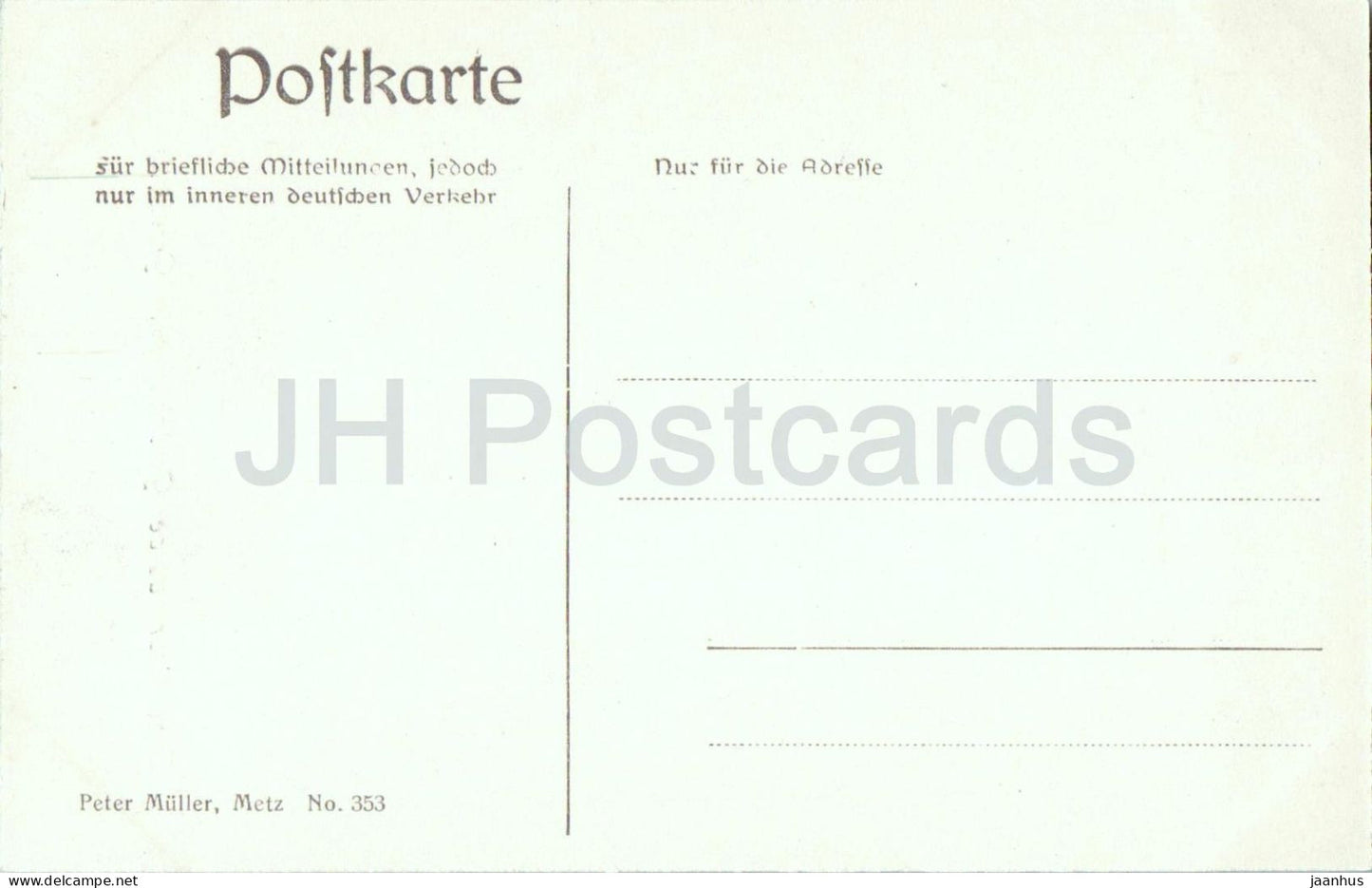 Engelsfigur aus der Gedachtnishalle Gravelotte - Nr. 353 - old postcard - France - unused