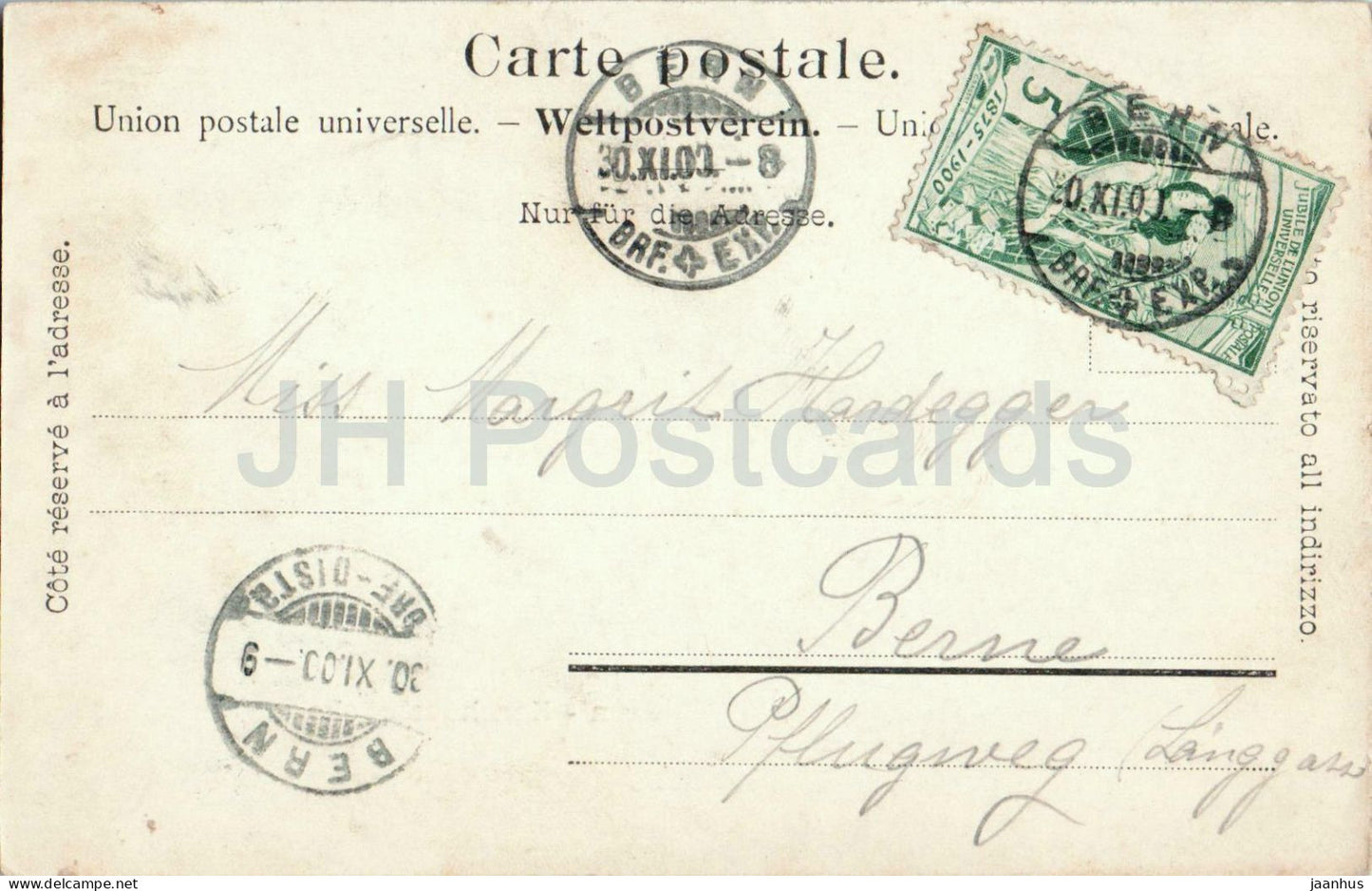 Berne - Kornhausbrücke - pont - 127 - carte postale ancienne - 1900 - Suisse - d'occasion