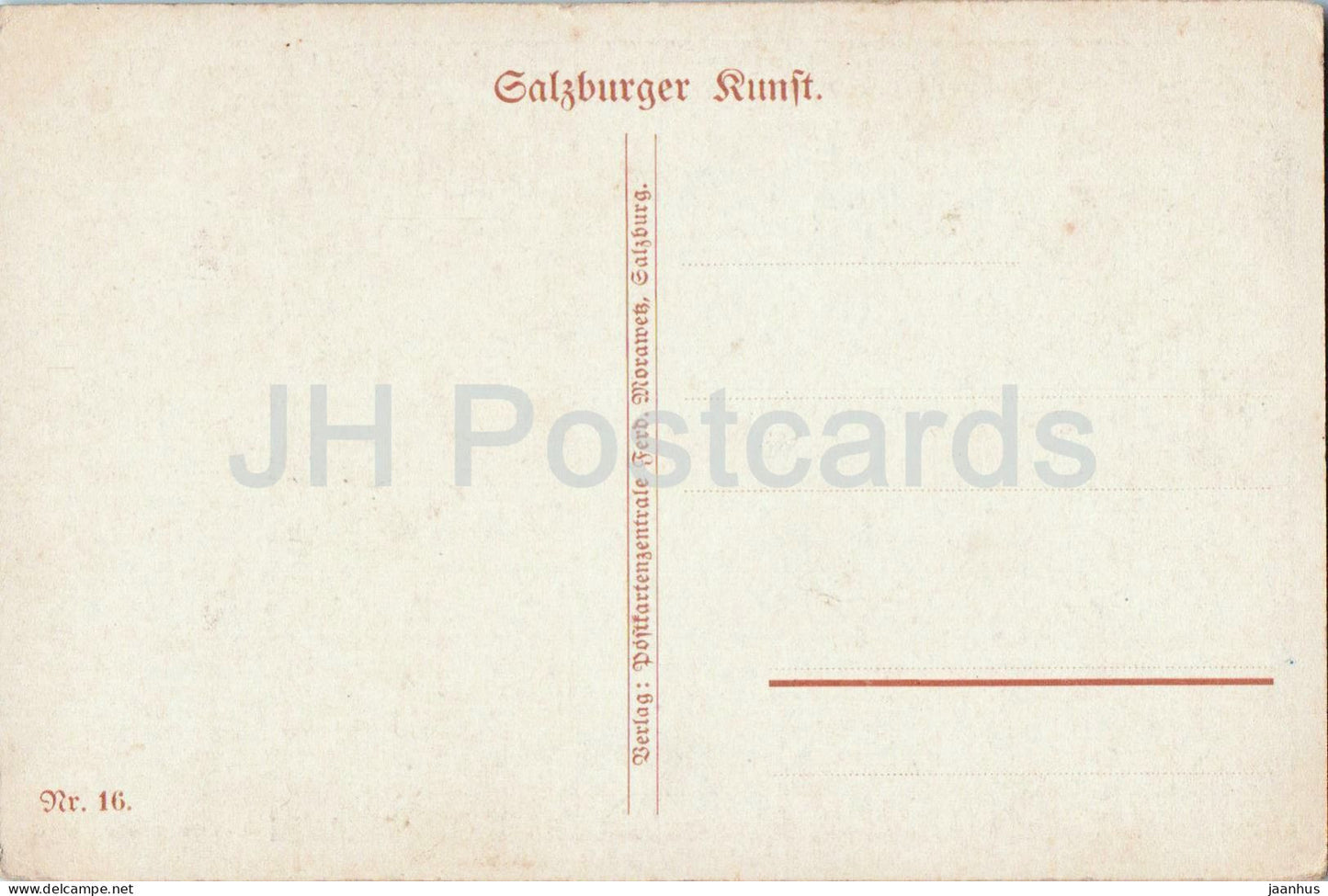 Salzburg vom Monchsberg - Leo Reiffenstein pinx. - illustration - 16 - old postcard - Austria - unused