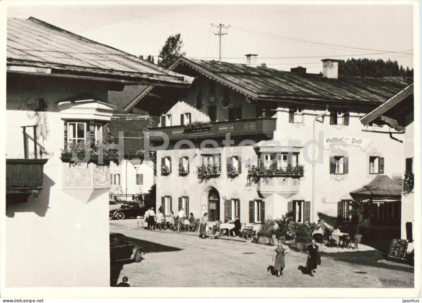 Kossen - Gasthof zur Post - Foto - Photo Foto Chalus - old postcard - 1953 - Austria - used - JH Postcards