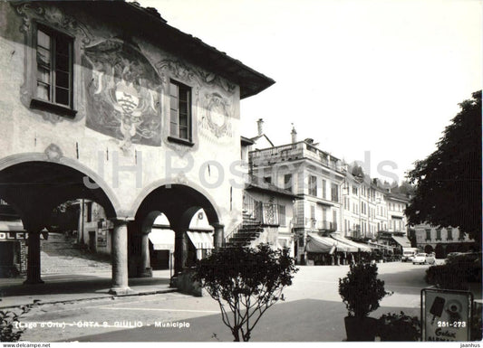 Orta S. Giulio - Municipio - Lago d' Orta - town hall - square - architecture - 251-273 - old postcard - Italy - unused - JH Postcards