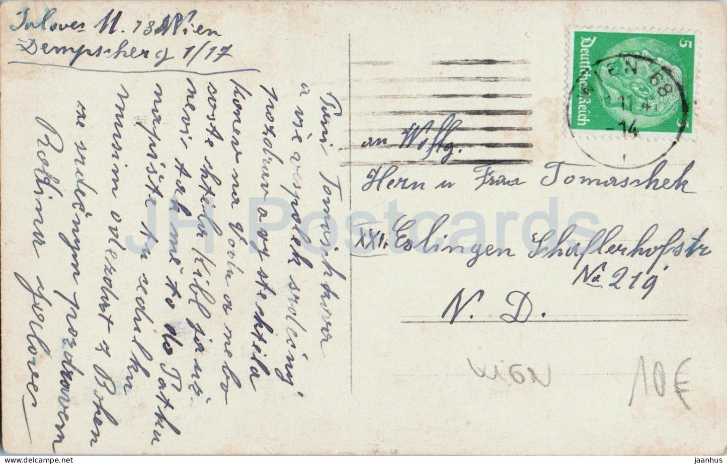 Wien - Vienne - Magasins Franz Ecker Optiker et Tabak Trafik - Schuberts Geburtshaus - 1941 - Autriche - inutilisé 