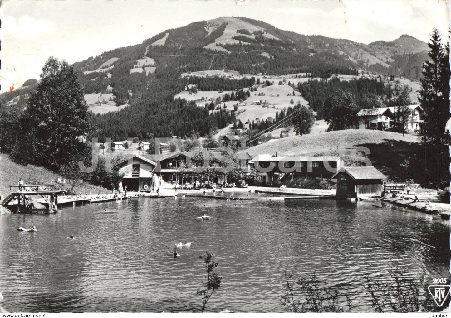 Luftkurort WESTENDORF - Tirol - Strandbad - spa resort - village - lake - mountains - 1964 - Austria - used - JH Postcards