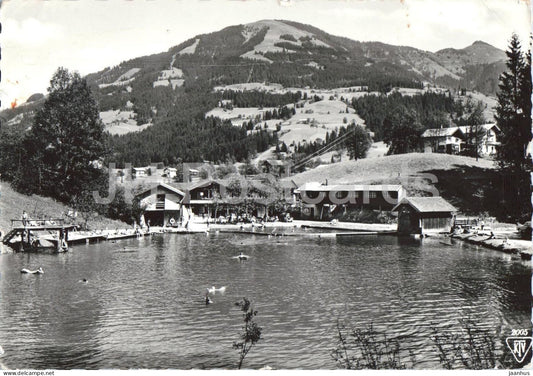 Luftkurort WESTENDORF - Tirol - Strandbad - spa resort - village - lake - mountains - 1964 - Austria - used - JH Postcards