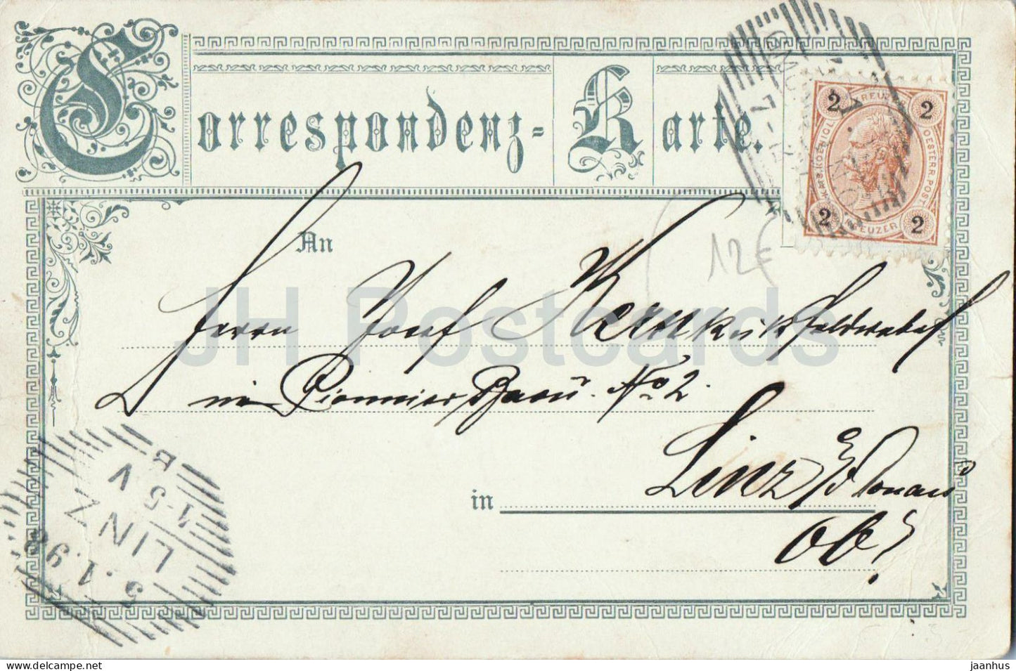 Gmund - Hôtel J. Assmann - Speisesaal und Fremdenzimmer - carte postale ancienne - 1898 - Autriche - utilisé 