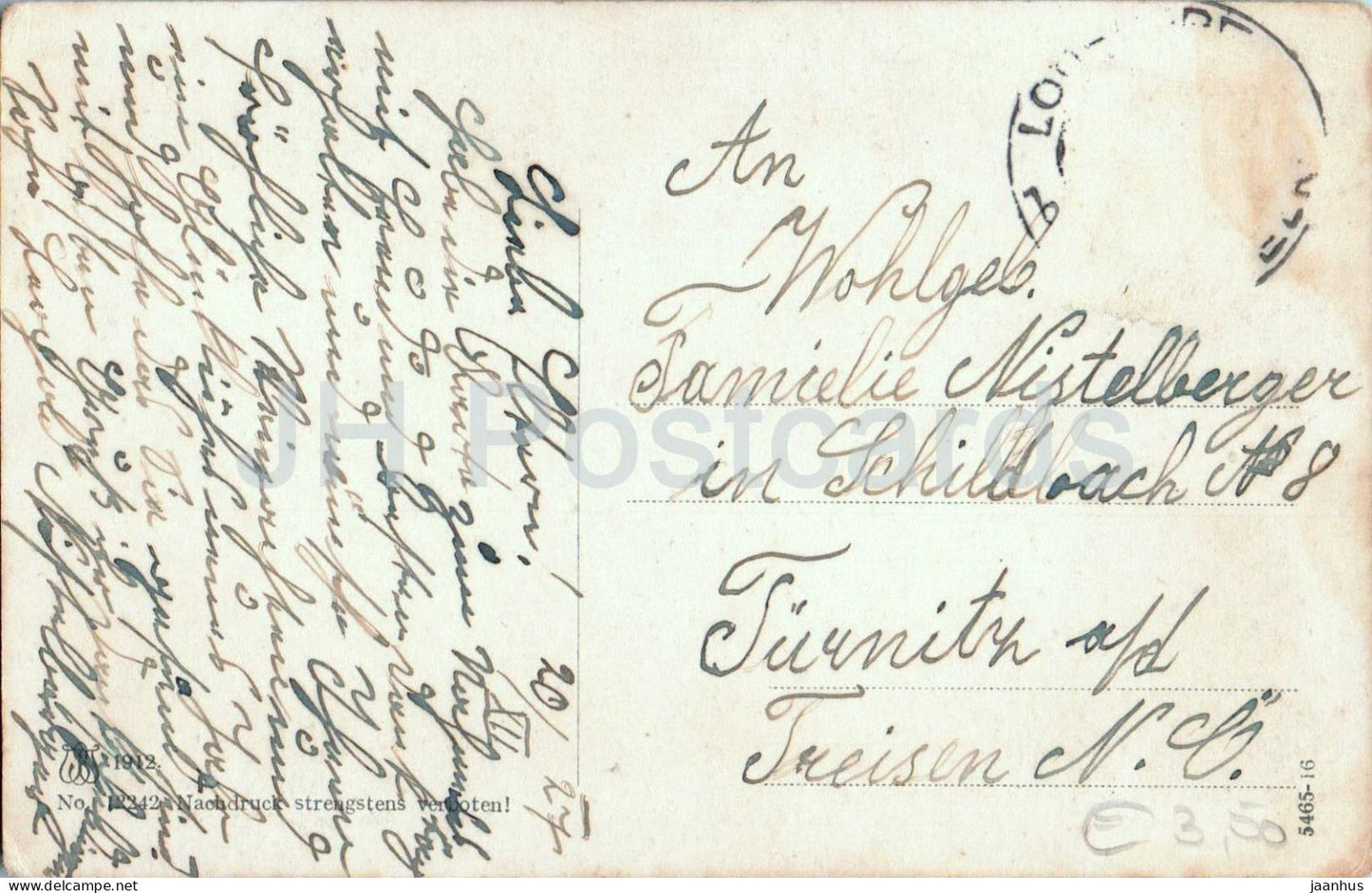 Loosdorf - vue du village - paysage - 12242 - carte postale ancienne - Autriche - d'occasion 