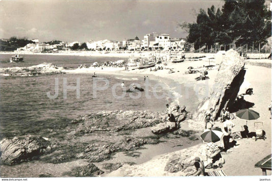 Lloret De Mar - Vista general de la playa - General view of the beach - old postcard - 2472 - Spain - unused - JH Postcards