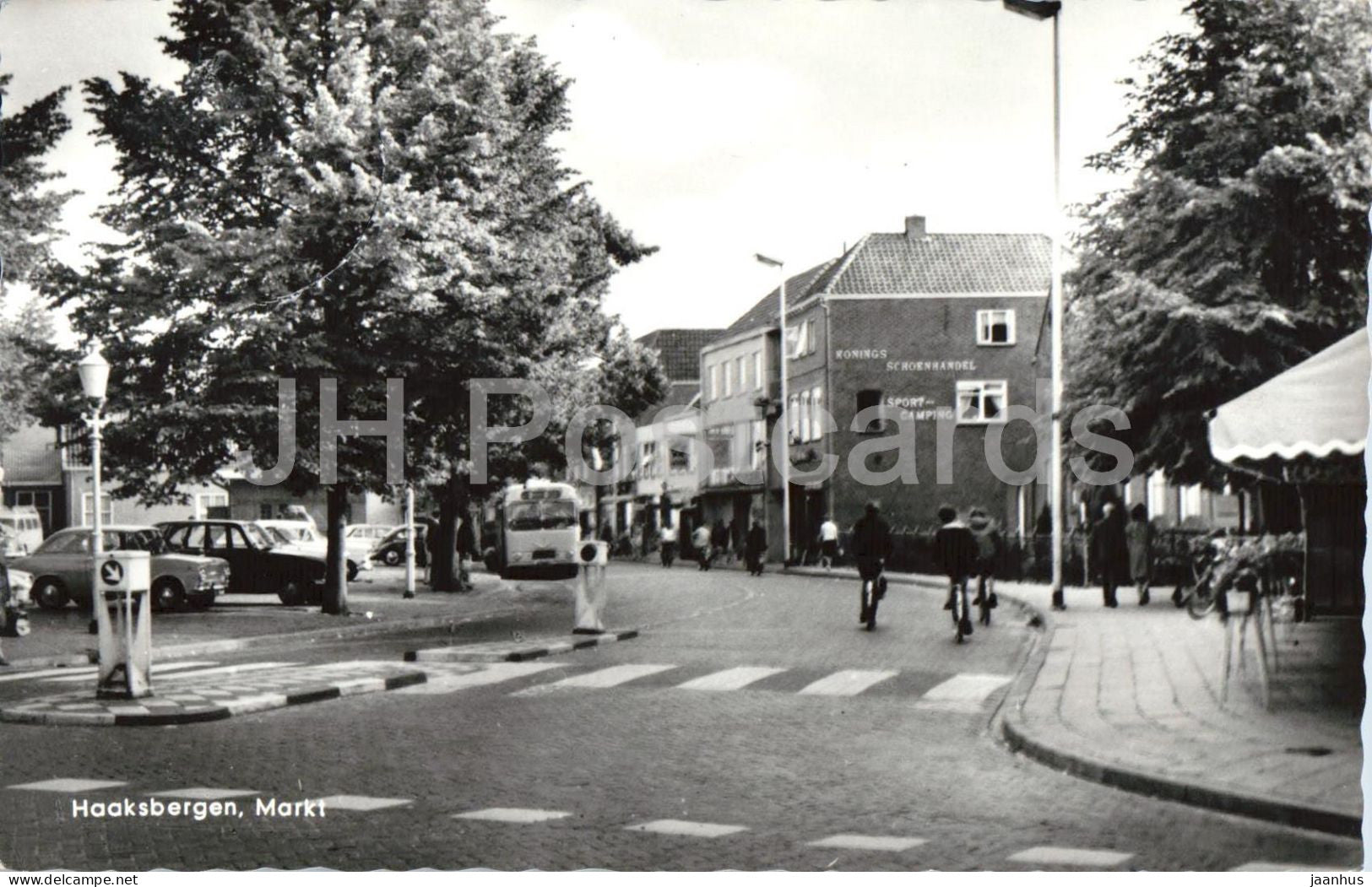 Haaksbergen - Markt - street view - cars - town centre - 1960s - Netherlands - used - JH Postcards