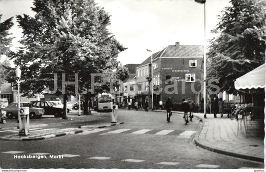 Haaksbergen - Markt - street view - cars - town centre - 1960s - Netherlands - used - JH Postcards