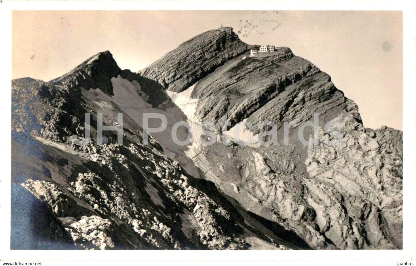 Santis 2504 m mit Hotel und Observatorium - 4427 - old postcard - 1910s - Switzerland - used - JH Postcards