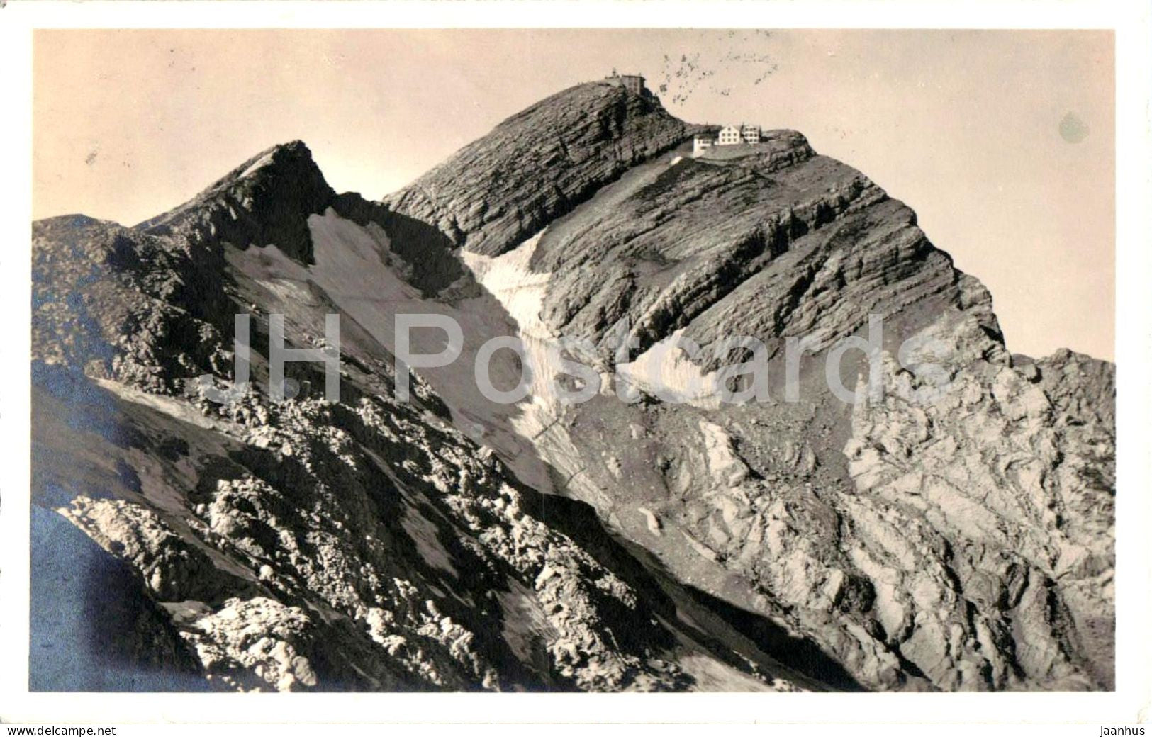 Santis 2504 m mit Hotel und Observatorium - 4427 - old postcard - 1910s - Switzerland - used - JH Postcards