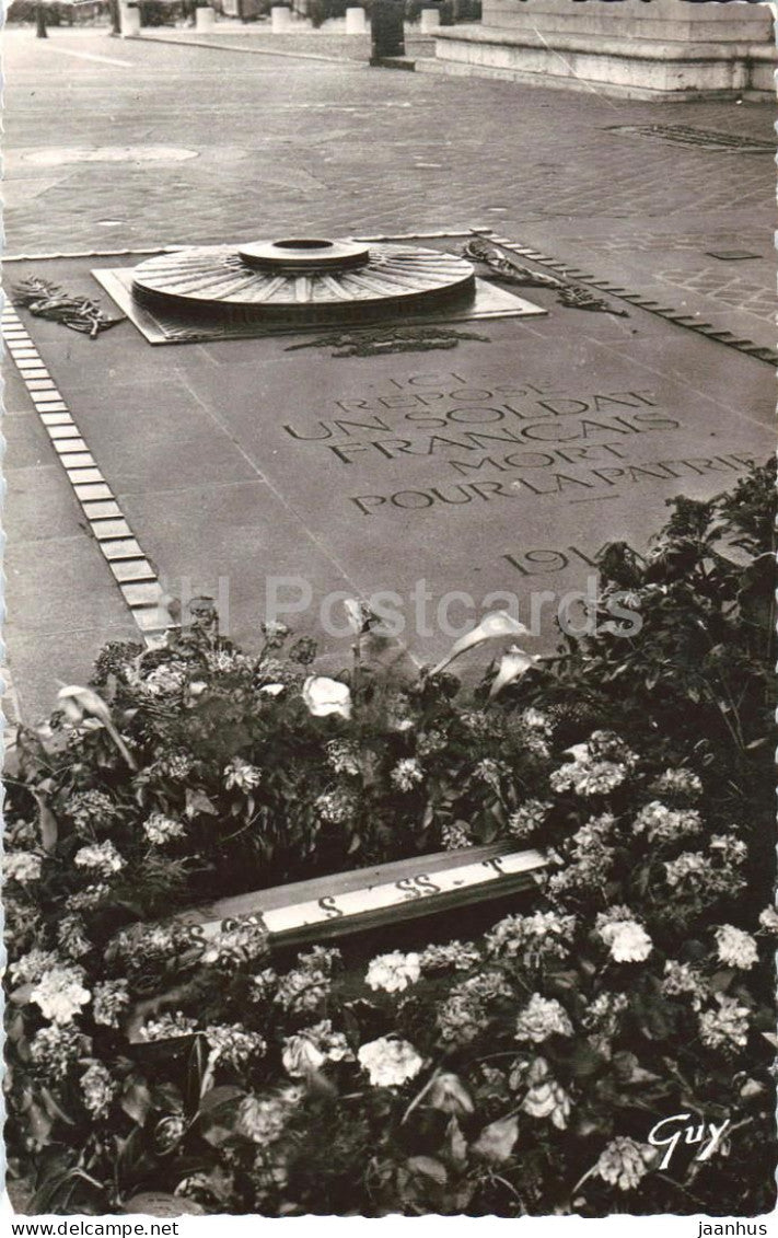 Paris - Arc de triomphe de l'Etoile - Tombeau du Soldat Inconnu Tomb of the Soldier old postcard - 1944 - France - used - JH Postcards