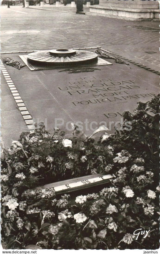 Paris - Arc de triomphe de l'Etoile - Tombeau du Soldat Inconnu Tomb of the Soldier old postcard - 1944 - France - used - JH Postcards