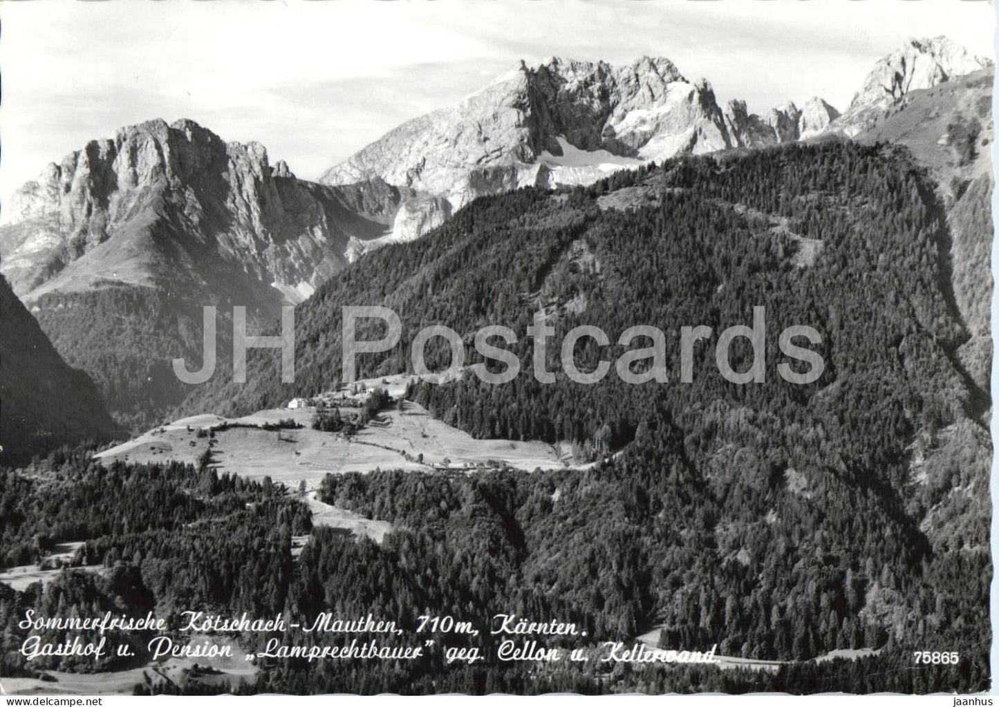 Sommerfrische Kotschach Mauthen - Karnten - Gasthof Lamprechtbauer Cellon KEllerwand - 1969 - Austria - used - JH Postcards