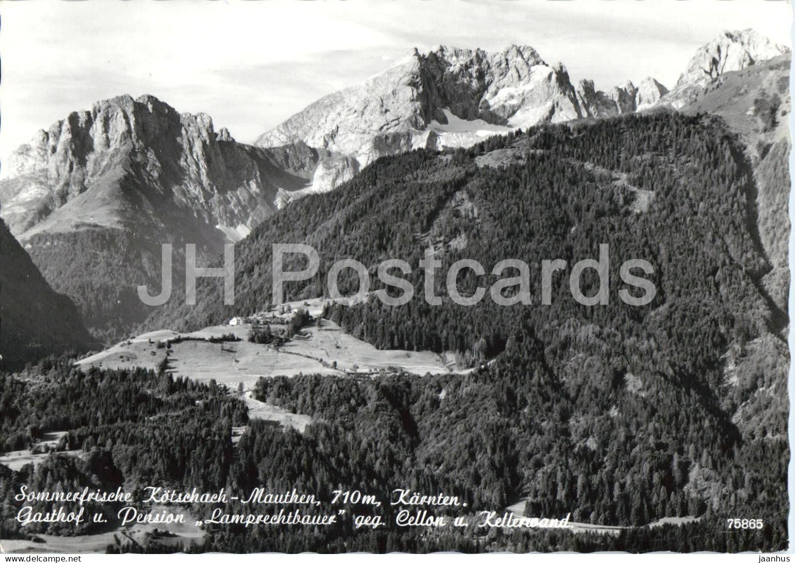 Sommerfrische Kotschach Mauthen - Karnten - Gasthof Lamprechtbauer Cellon KEllerwand - 1969 - Austria - used - JH Postcards