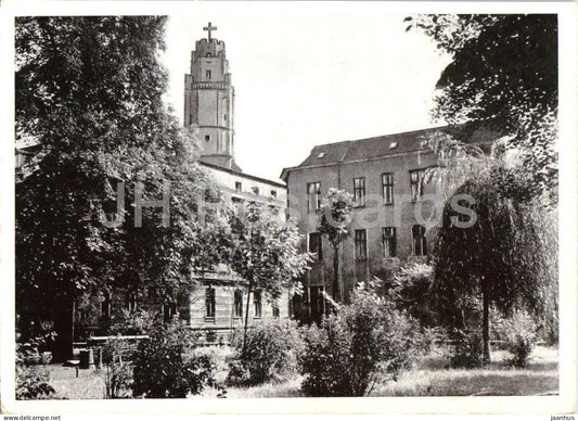 Gleiwitz OS - Blick auf die Allerheiligenkirche - church Gliwice - Schlesien - Silesia - old postcard - Poland - unused - JH Postcards