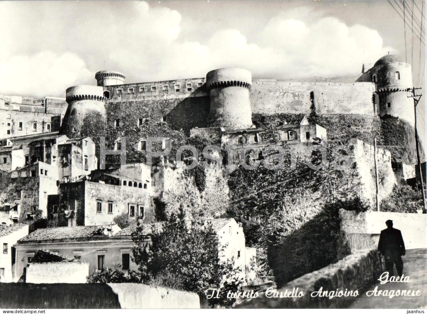 Gaeta - Il turrito Castello Angioino Aragonese - castle - fortress - 23 - old postcard - Italy - unused - JH Postcards