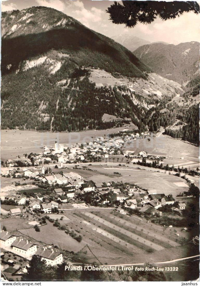 Pfunds i. Oberinntal - Tirol - village - alpine valley - panorama - mountains - 13322 - 1960 - Austria - used - JH Postcards