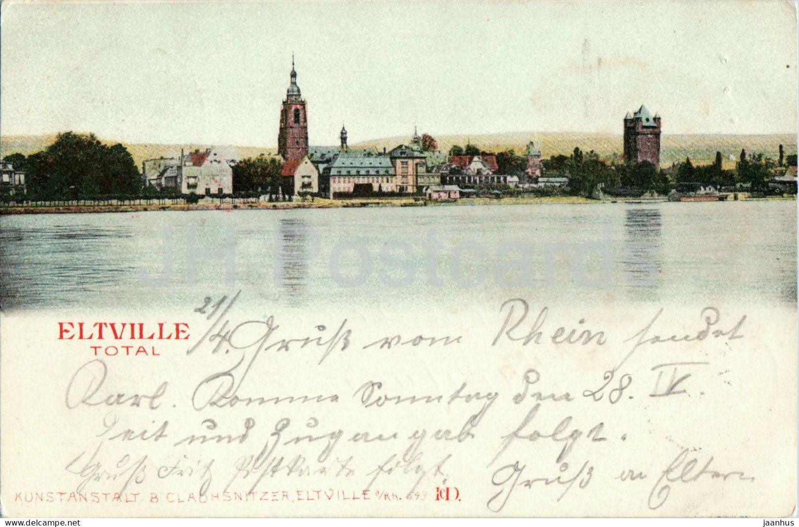 Eltville am Rhein - Total - Ansichtskarte 673 - old postcard - 1901 - Germany - used - JH Postcards