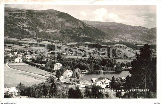 Seeboden am Millstattersee - village - lake view - mountains - old postcard - 1936 - Austria - unused - JH Postcards