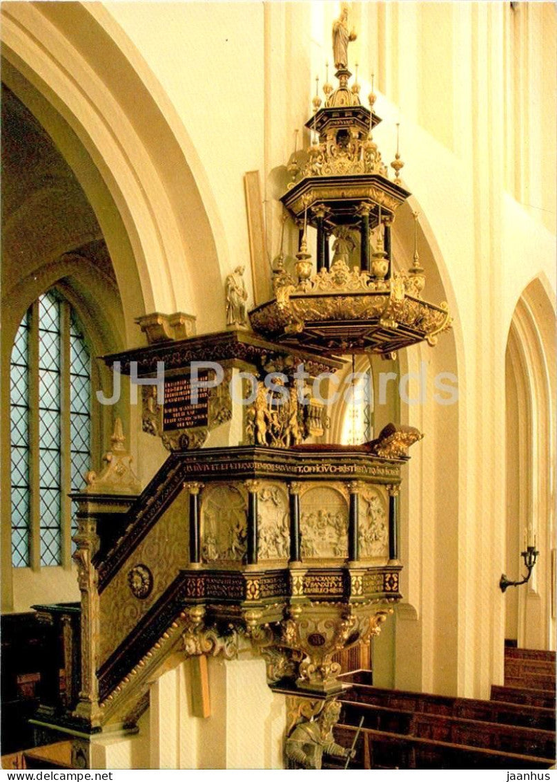 Malmo - St Petri Kyrka - Predikstolen - The Pulpit - church - 12199 - Sweden - unused - JH Postcards
