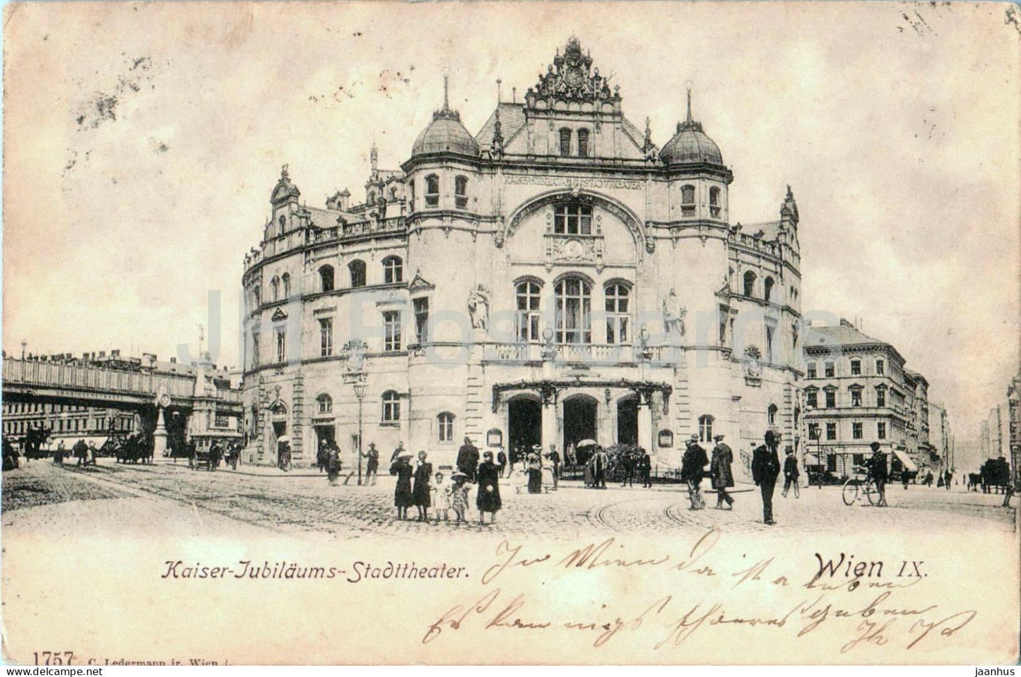 Wien - Vienna - Kaiser Jubilaums Stadttheater - theatre - No. 1757 - old postcard - 1901 - Austria - used - JH Postcards