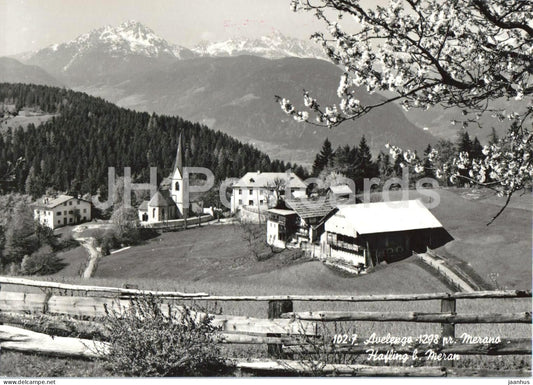 Avelengo 1298 pr. Merano - Hafling b Merano - village - church - alpine landscape - 102-7 - 1961 - Italy - used - JH Postcards