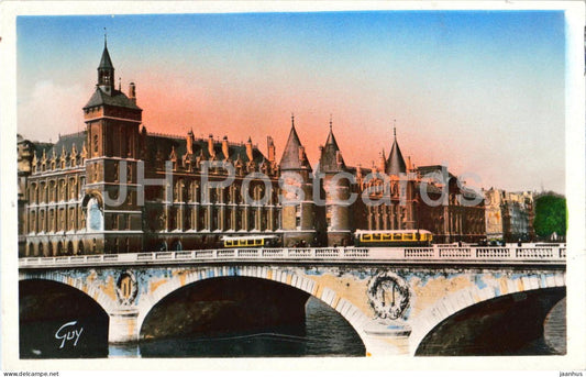Paris - Le Palais de Justice - Tour de l'Horloge et Conciergerie - Palace of Justice 19 - old postcard - France - unused - JH Postcards