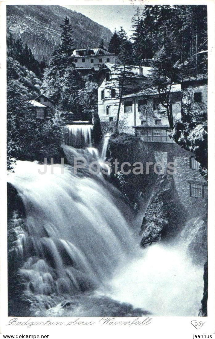 Badgastein 1083 m - Oberer Wasserfall - Thermalbad an der Tauernbahn Salzburg - old postcard - 1940 - Austria - used - JH Postcards