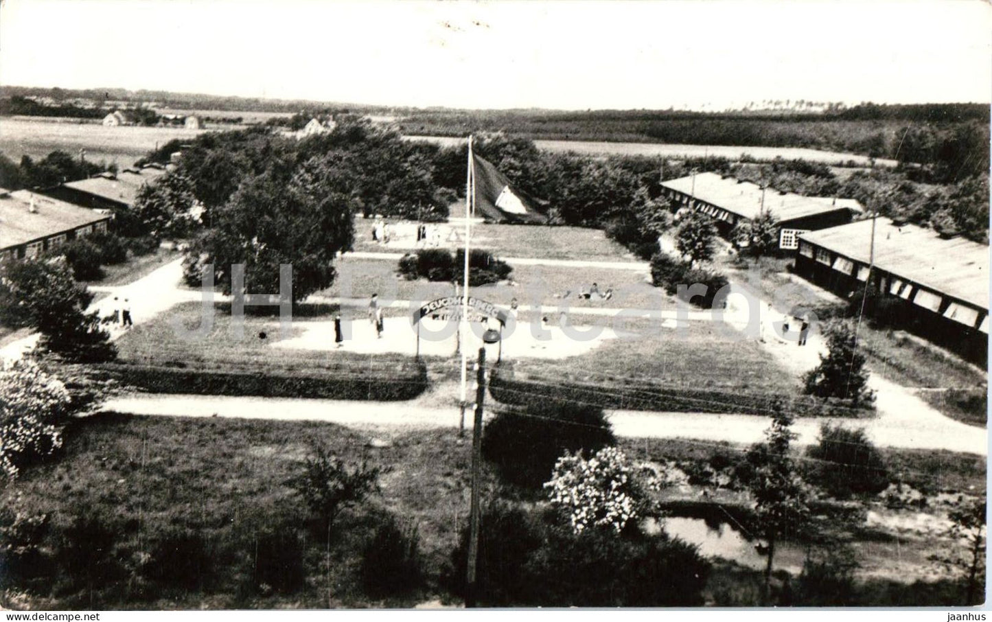 Jeugdherberg Eikelkamp - Elst - Youth hostel Eikelkamp - overview - old postcard - 1953 - Netherlands - used - JH Postcards