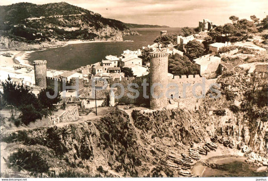 Costa Brava - Tossa De Mar - Vila Vella y Es Codola - medieval castle walls - old postcard - 2002 - Spain - unused - JH Postcards
