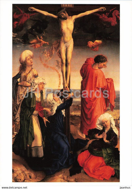 painting by Rogier van der Weyden - Christ on the Cross - Christus am Kreuz - Flemish art - Germany - unused - JH Postcards