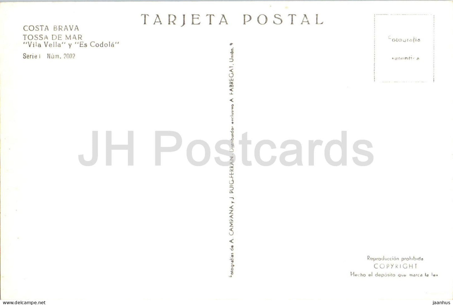 Costa Brava - Tossa De Mar - Vila Vella y Es Codola - mittelalterliche Burgmauern - alte Postkarte - 2002 - Spanien - unbenutzt