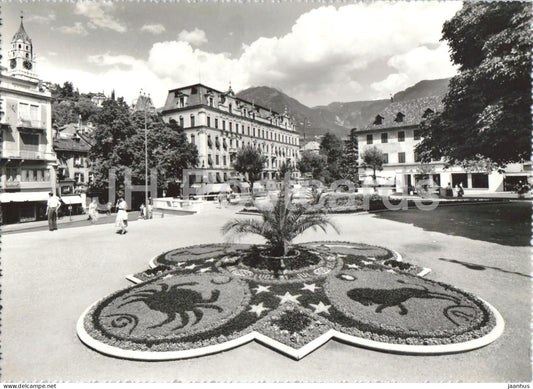 Merano m. 311 - Passeggiata - Kurpromenade - Meran - Spa Promenade - town square - old postcard - Italy - unused - JH Postcards
