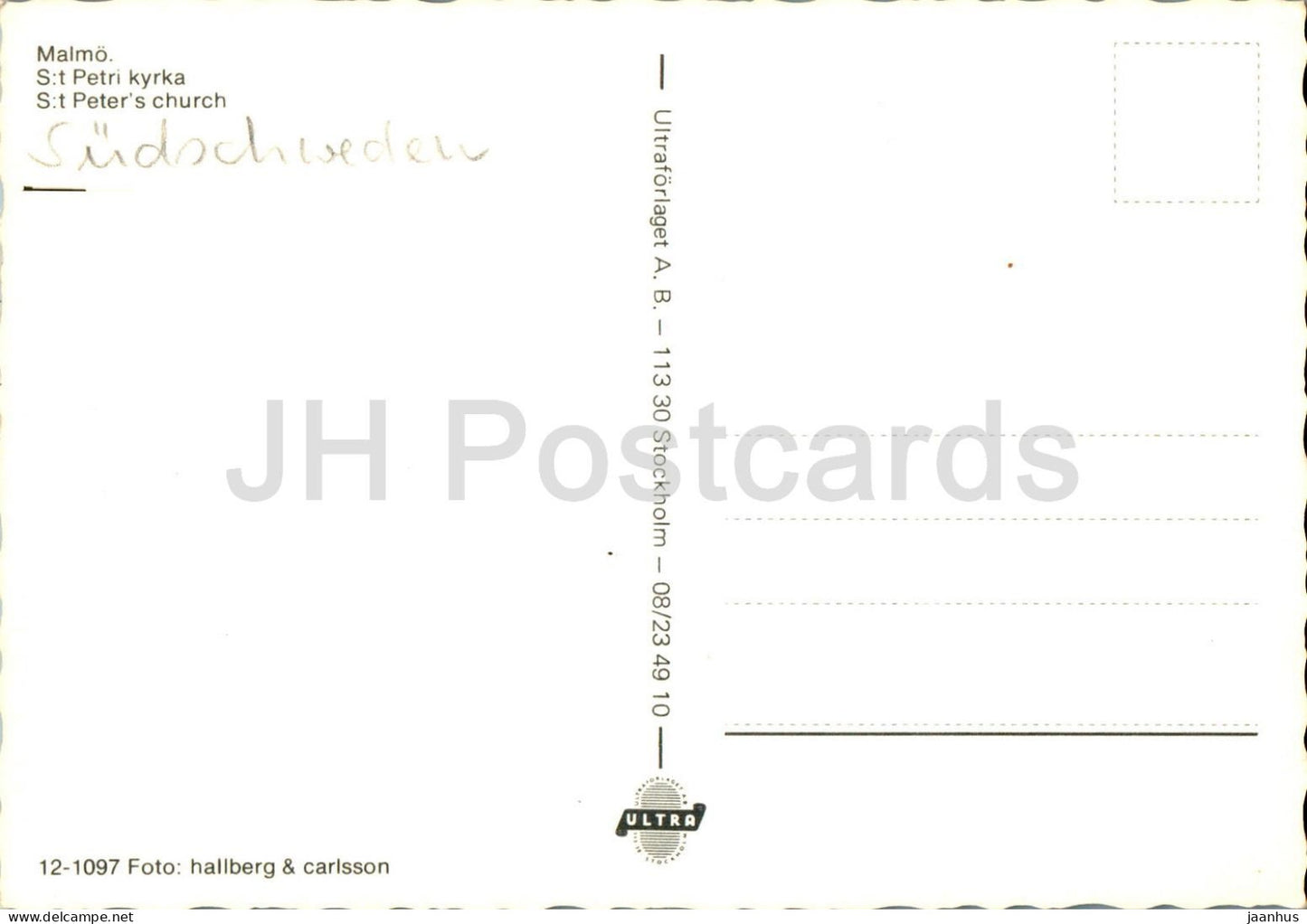 Malmo - St Petri Kyrka - church - 12-1097 - Sweden - used