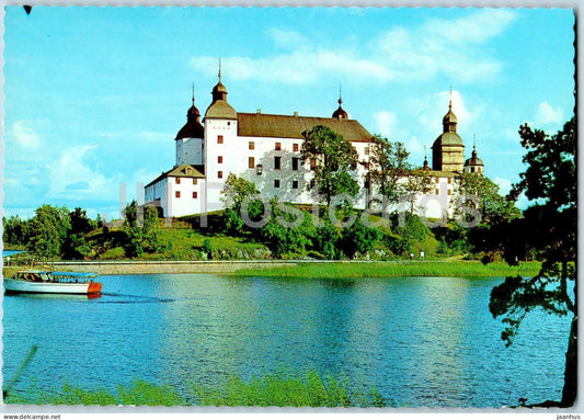 Lacko Slott - boat - castle - 1345 - Sweden - unused - JH Postcards